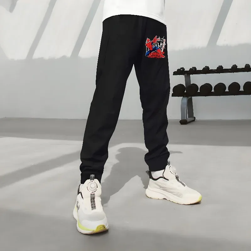 ربيع الخريف الاطفال سراويل تقليدية الأولاد مرونة الخصر السراويل الرياضية الاطفال عالية الخصر عداء ببطء الأطفال مارفل سبايدرمان طباعة السراويل