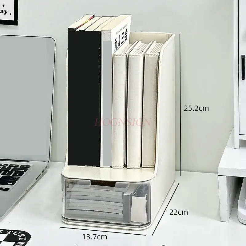 

1pcs Book storage box, student desktop, transparent drawer, pen holder, storage rack, office bookshelf, book stand