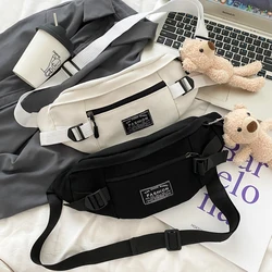 Japanese Harajuku Dark Style Chest Bag Female All-match Girls Waist Bag Male Student Canvas Messenger Bag