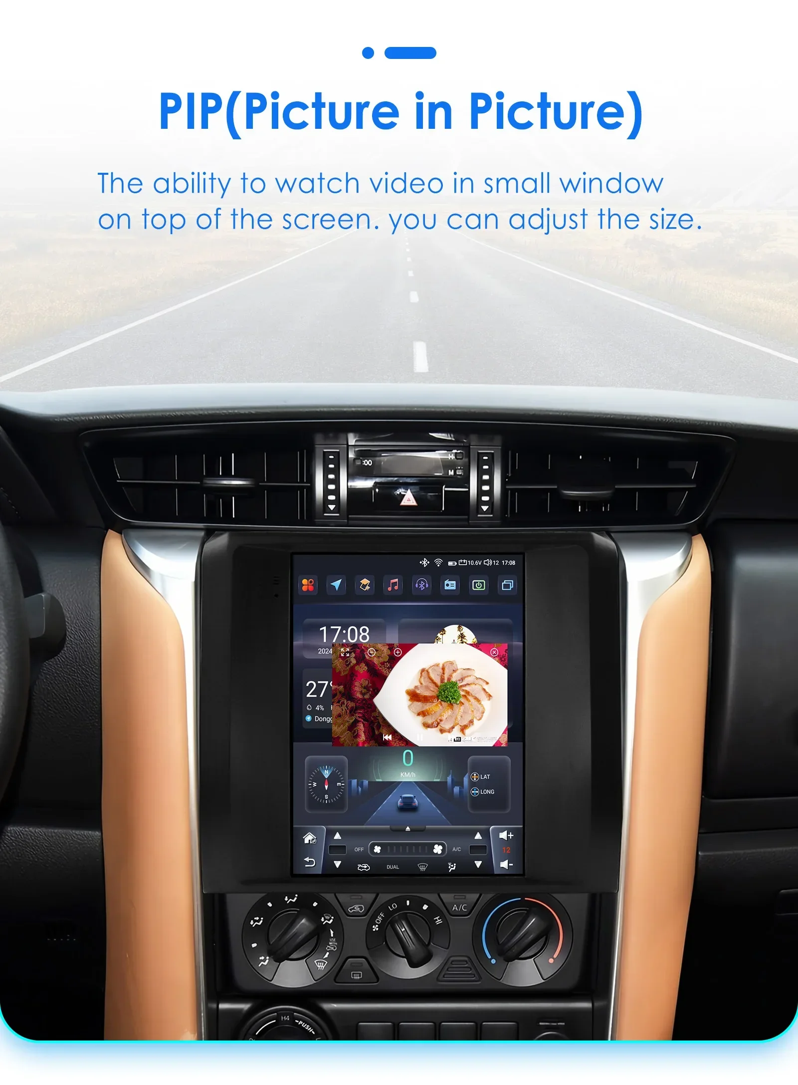 9.7 4G Wireless Carplay Android Auto Car Radio Multimedia for Toyota Fortuner / HILUX Revo 2015 - 2022 Video Player