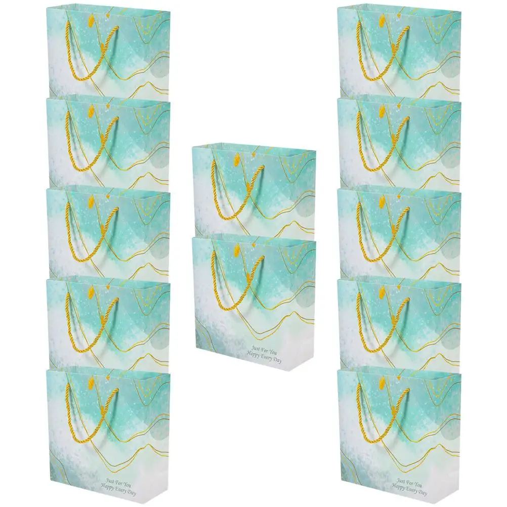 

12 Pcs Gift Storage Bag Bags for Presents Small Business Paper Package Portable Medium Size Birthday Wedding Packaging