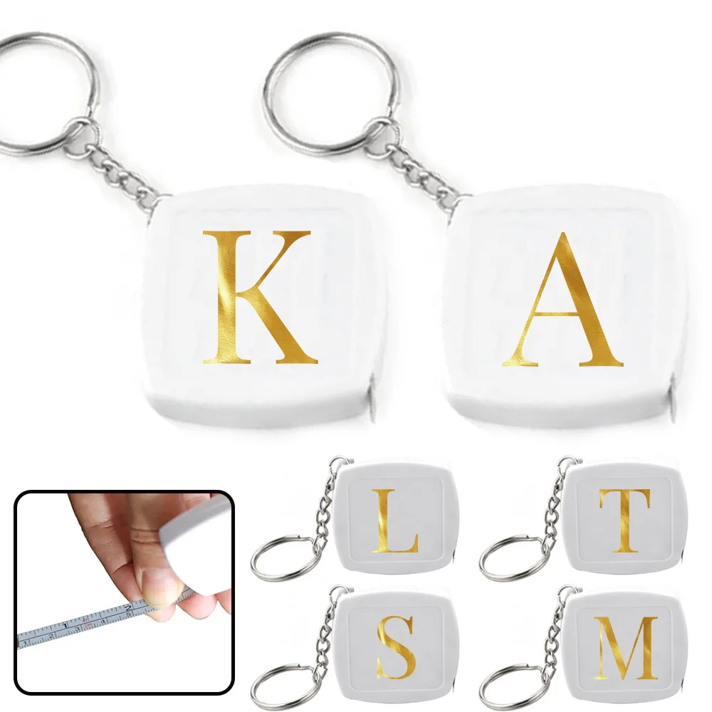 

2m Thick Shell Wear-Resistant Shrinkage Tape Measure, Portable Double Scale and Accurate Measurement Tool 26 Letter Pattern