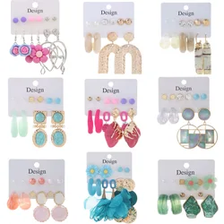 luxury jewelry earrings 2025 trend Hanging earring creative acrylic flower solid color earrings