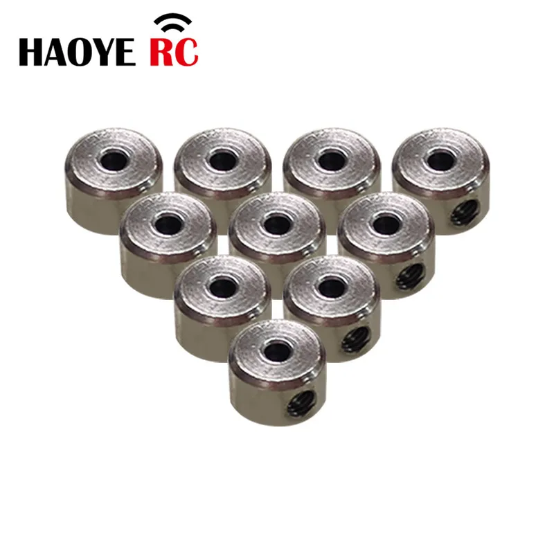 Haoye 10pcs Hole 1.6mm 2.1mm 3.1mm 4.1mm 5.1mm Metal Wheel Collar Lock Landing Gear Stopper For RC Fixed Wing Airplane Parts