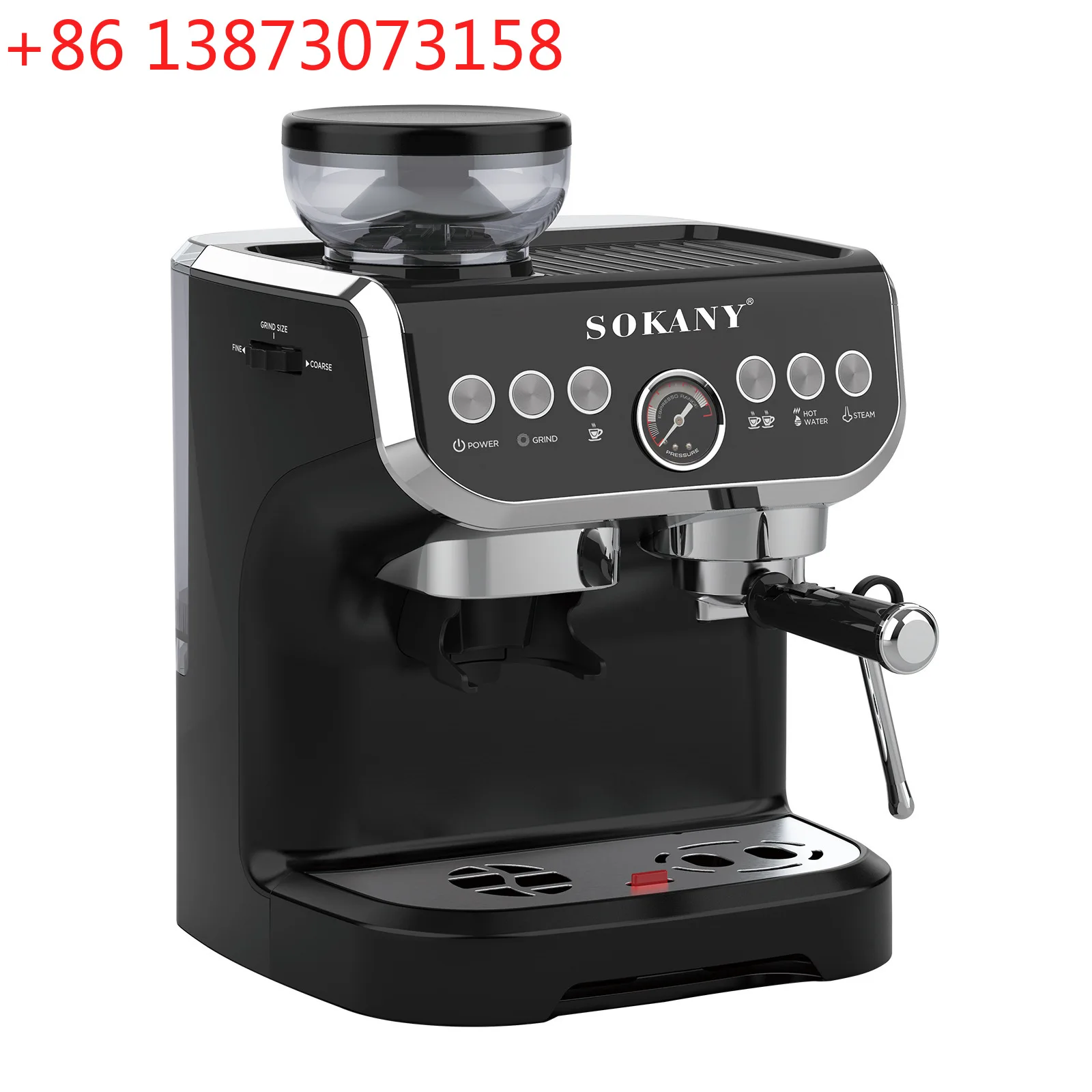 

espresso machine grinding steam