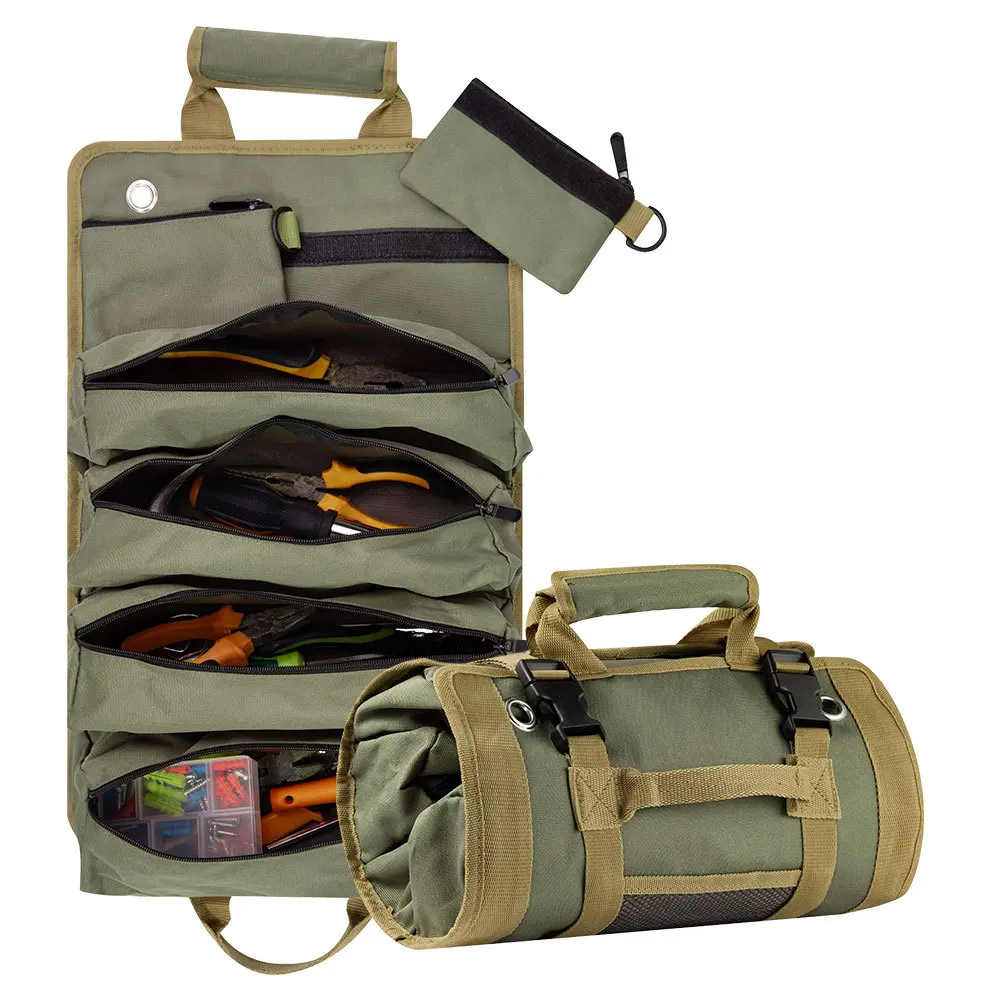 

Compact and Portable Hardware Tool Storage Bag, Roll-up Design, Also Suitable for Hunting and Fishing