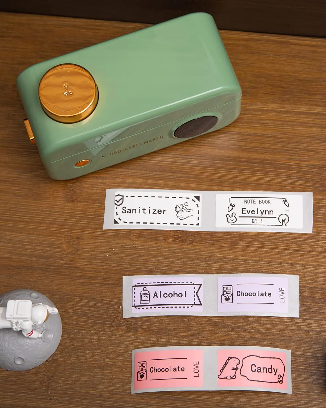 3 Rolls Label Sticker Phomemo D50 Label Maker Tape Waterproof Anti-Oil Tear-Resistant Price Label Thermal Label Sticker Paper