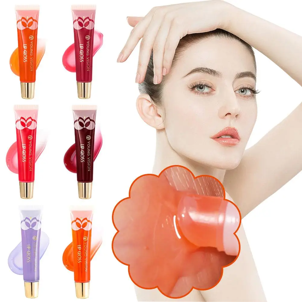 6 Color Lip Gloss Lip Oil Lip Glaze Moisturizing Mirror Lip Lip Beep Long-lasting Balm Pearl Lip Enhancement Oil Clear E8q5