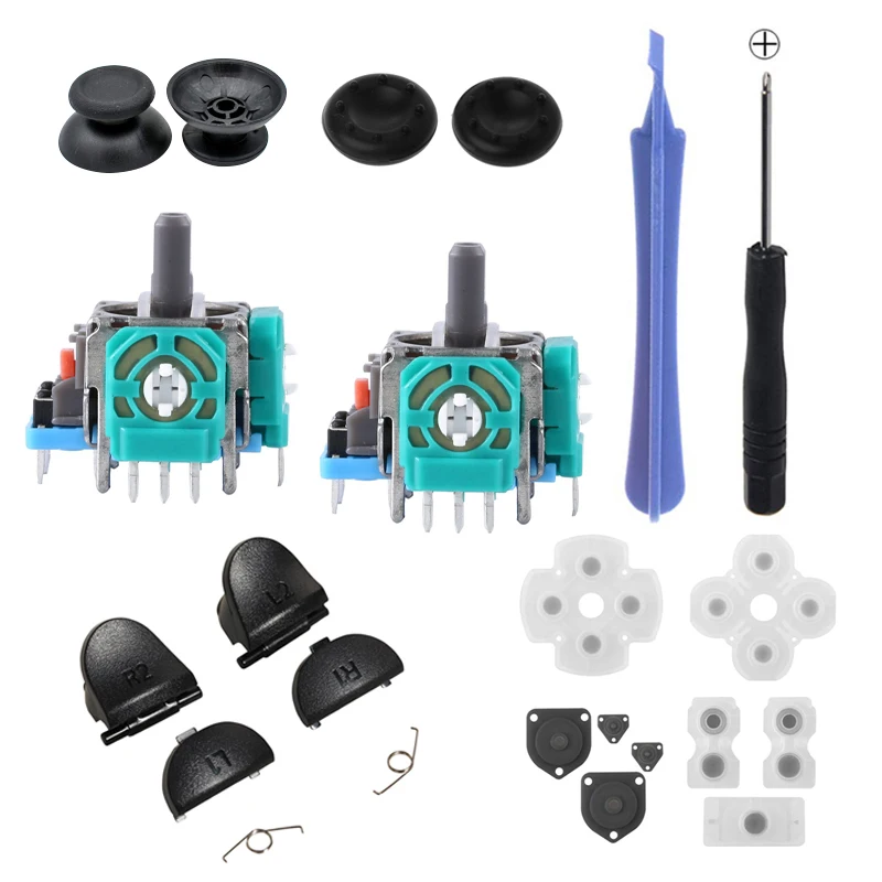 الأصلي استبدال أداة عدة ل بلاي ستيشن 4 PS4 تحكم اكسسوارات ثلاثية الأبعاد الروك التناظرية المقود مفك الفطر رئيس