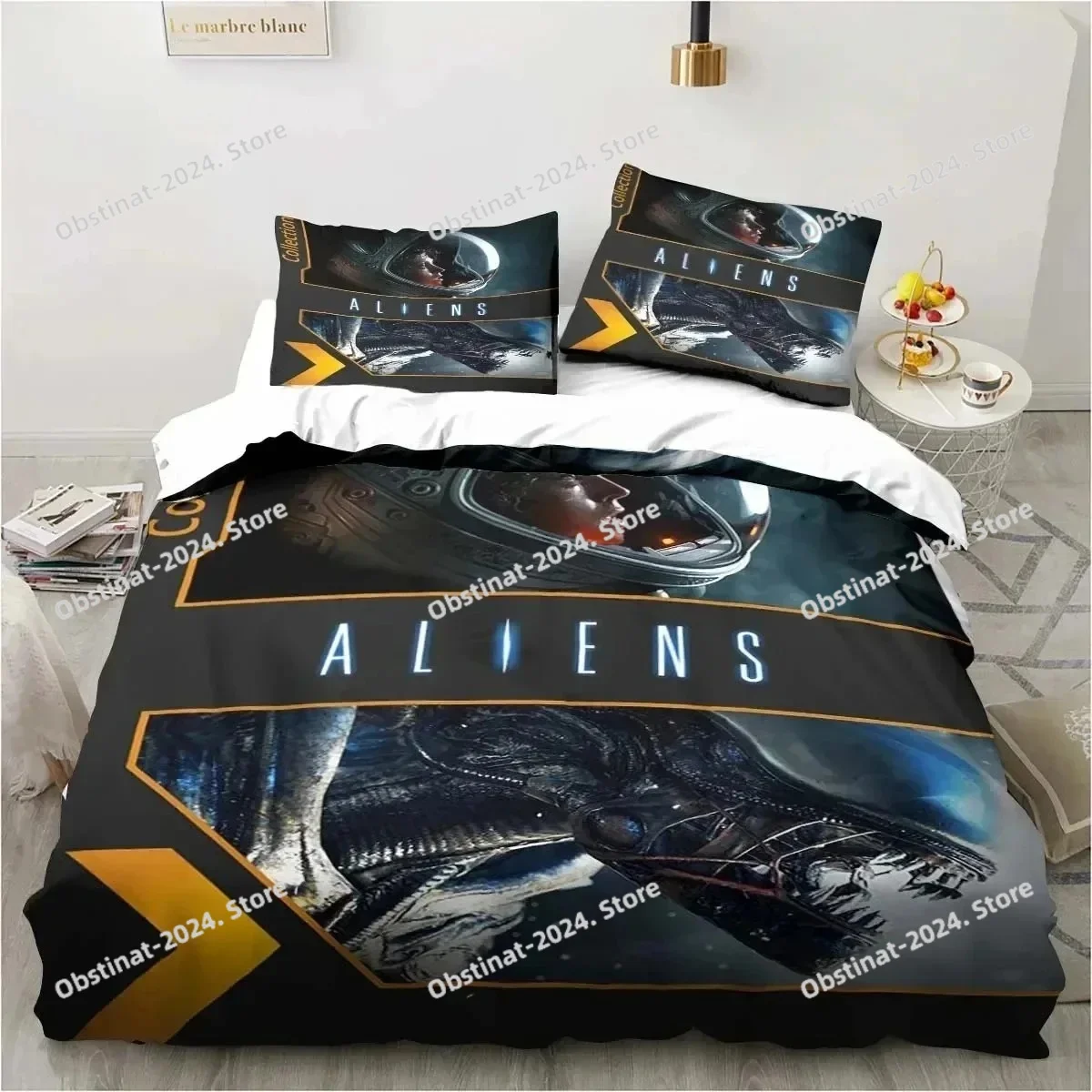 

Alien Vs. Predator Predator Movie Bedding Set Single Double Queen King Size Duvet Cover Adult Boys Bedroom Bedspread Luxury Gift
