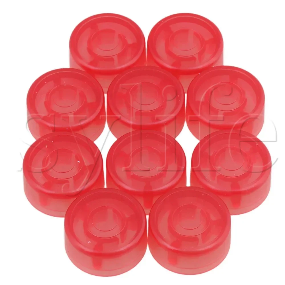 10x Red Electric Guitar Effects Accessories Stomp Switch Pedal Cap