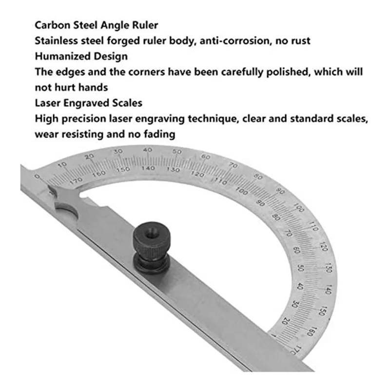 Transferidor A95G 0-180 °   Transferidor braço régua de medição ferramenta engenheiro transferidor universal para pintura desenho