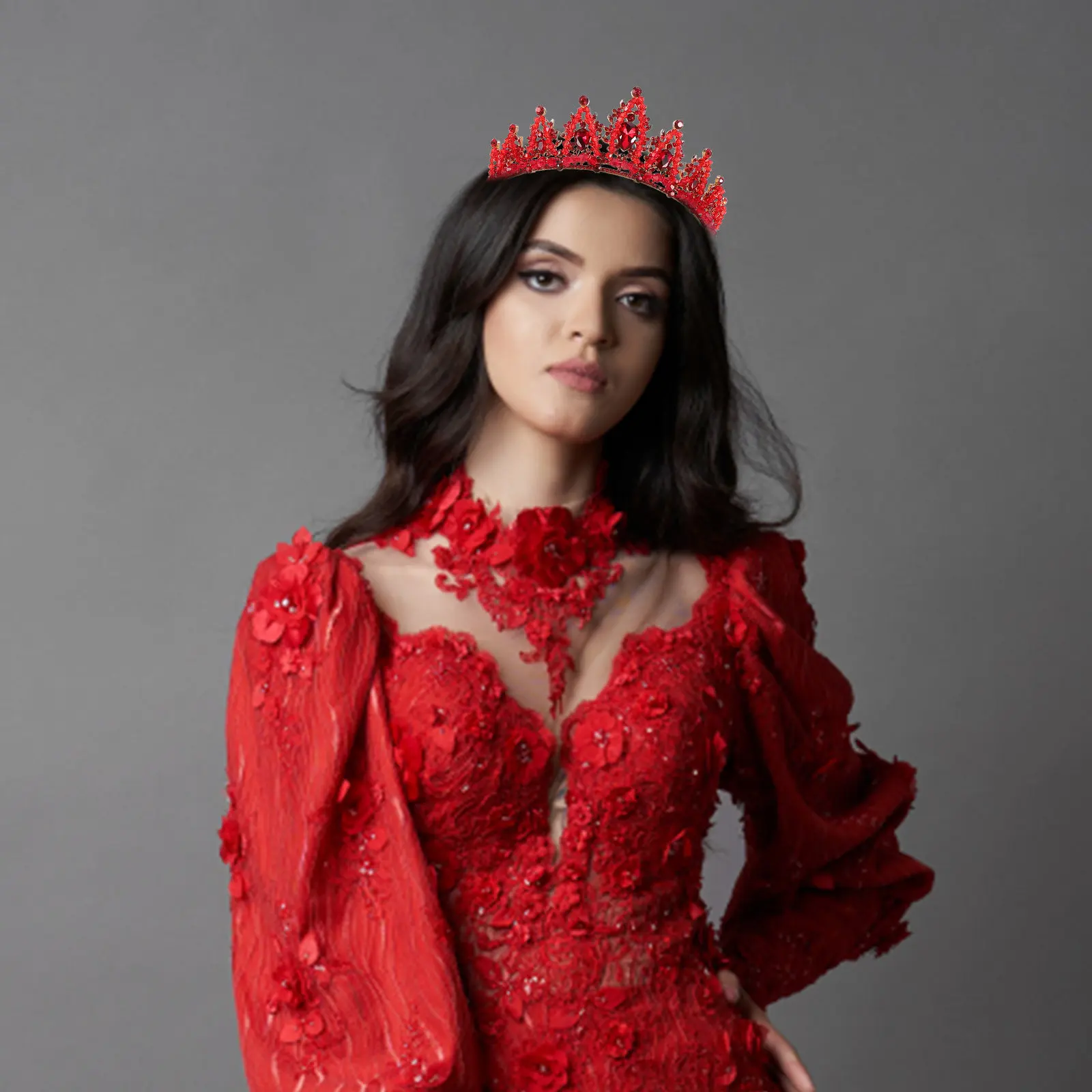 

1Pcs Crown Headdress Premium Elegant Wedding Bride Tiara Comfortable Long-Lasting Beautiful Hair Accessory for Bridal Party