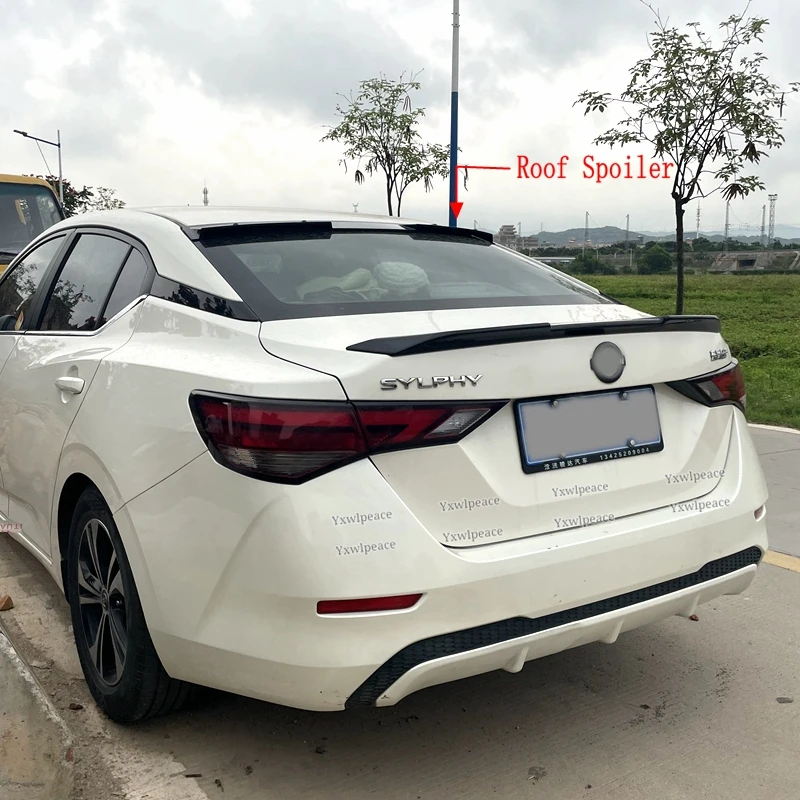 

For Nissan Sentra Sylphy 2020 2021 2022 High Quality ABS Plastic Rear Window Roof Spoiler Trunk Lip Wing Car Styling