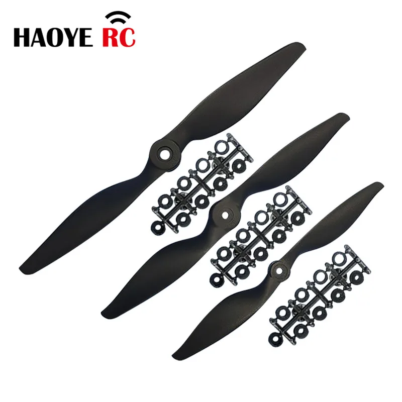 Haoye 2 Pcs Replacement Electric Propeller Diameter 7-14 inch Black Color Propeller For RC Airplane Parts