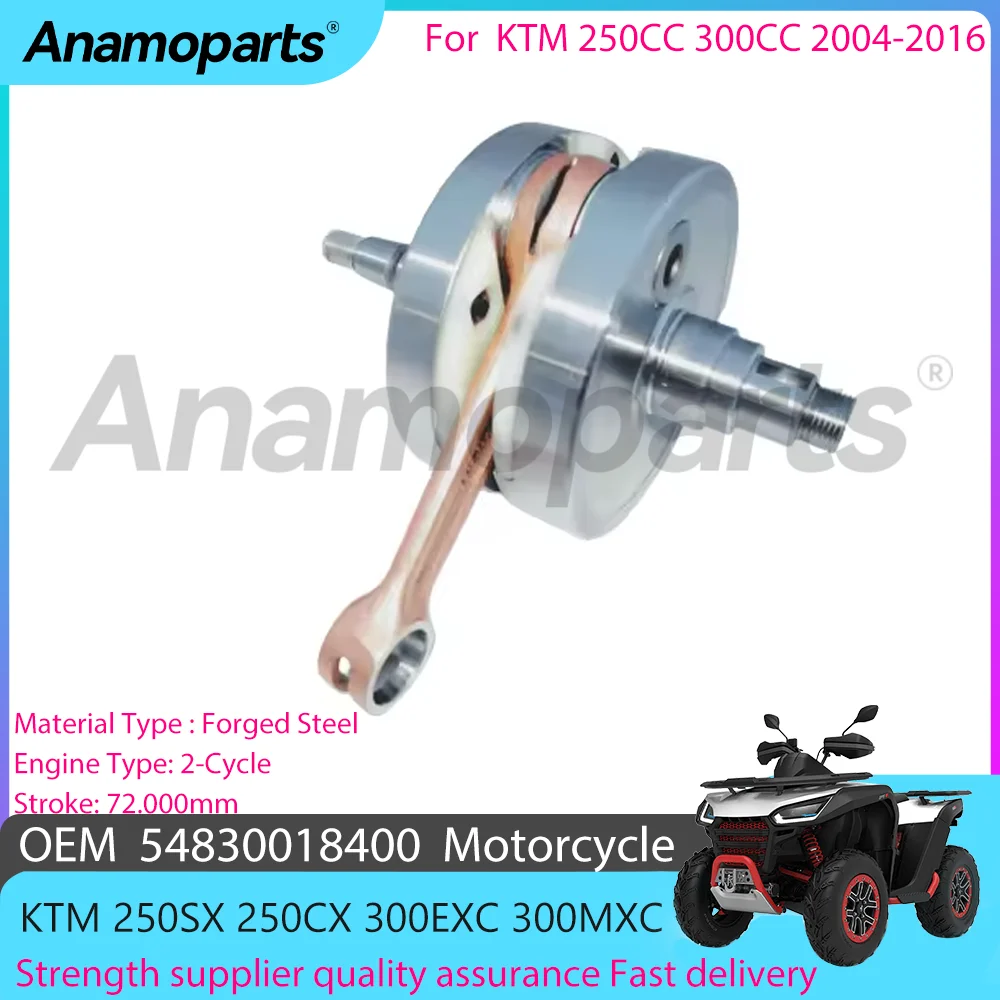 Piezas de montaje de cigüeñal de motor de motocicleta compatibles con KTM 2004-2016 250 SX SXS para 2005 KTM 300 EXC MXC 250CC 300CC 54830018400