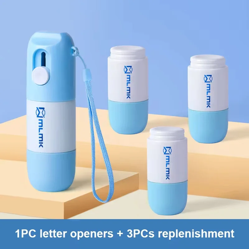 سكين فتح علبة مع ممحاة الورق الحراري فتاحة الرسائل السيف صندوق صغير القاطع أداة حماية البيانات الورقية الحرارية للمكتب المنزلي