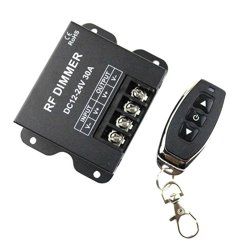 LED Dimmer 3-Button RF High-Power Wireless Remote Control DC12-24V Monochromatic Light Dimmer