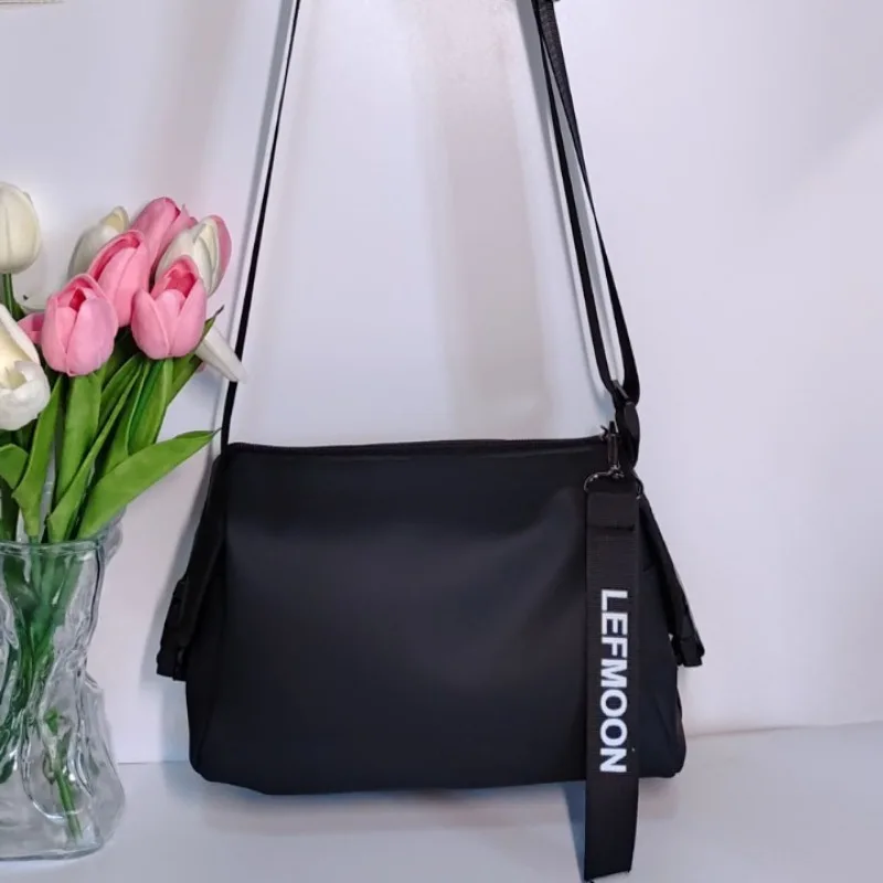 1/2PCS Bag Solid Black Printed Webbing Quick-release Buckle Wear-resistant PU Casual Small Shoulder Bag for Men Commute Sports - view 6