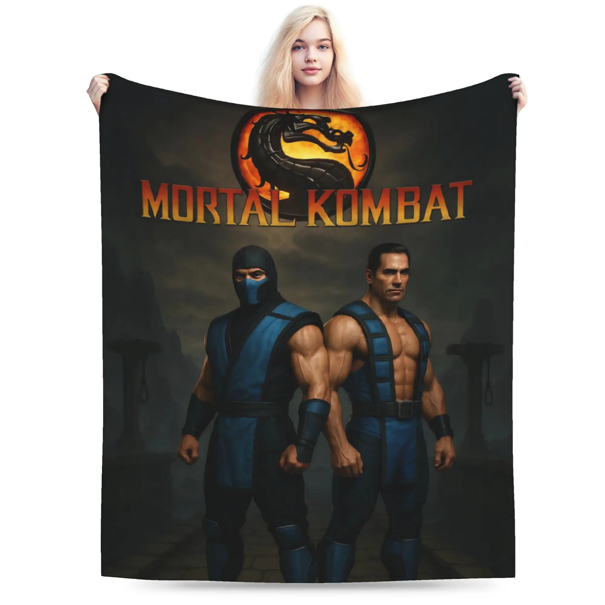 Mortal Kombat II Moive 2026 Blanket Multiple Sizes Warm Cozy Fluffy  Throw Blankets for Couch Sofa and Bed