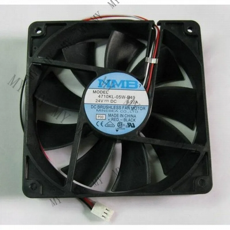 

TT for NMB 4710KL-05W-B49 fan 120*120*25mm 3pin 24V 0.22A #T6