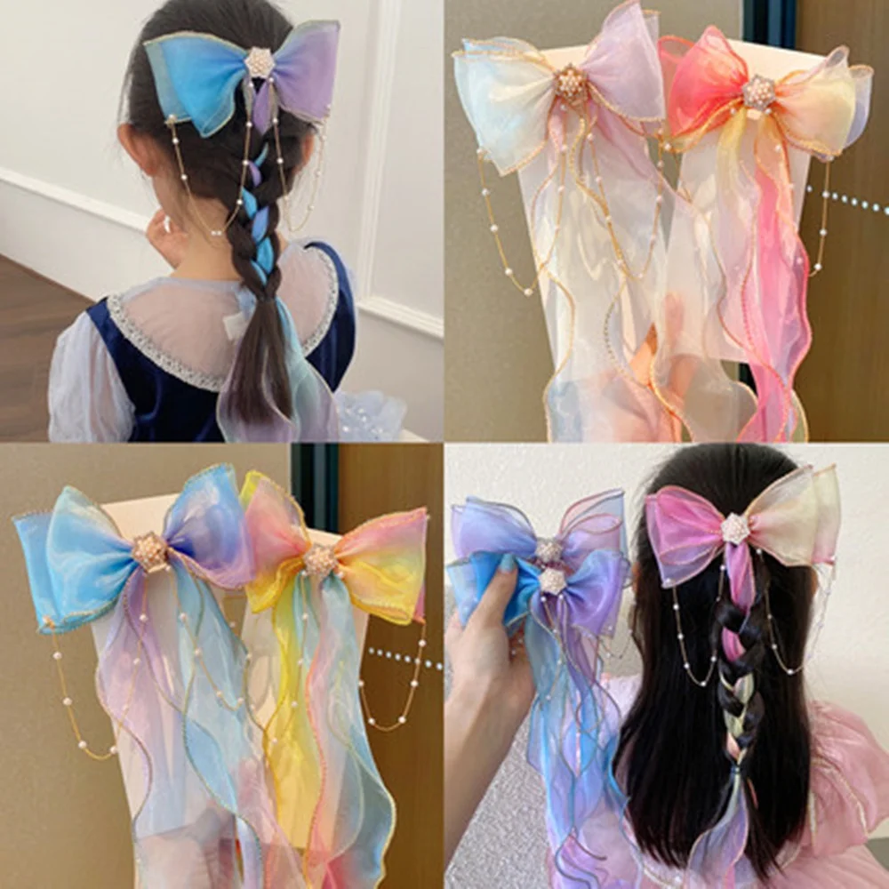 5 Styles Available |Large Ribbon Headband |Girl Bow Tie |Braided Headband Flower Ribbon |Hairpins and AK