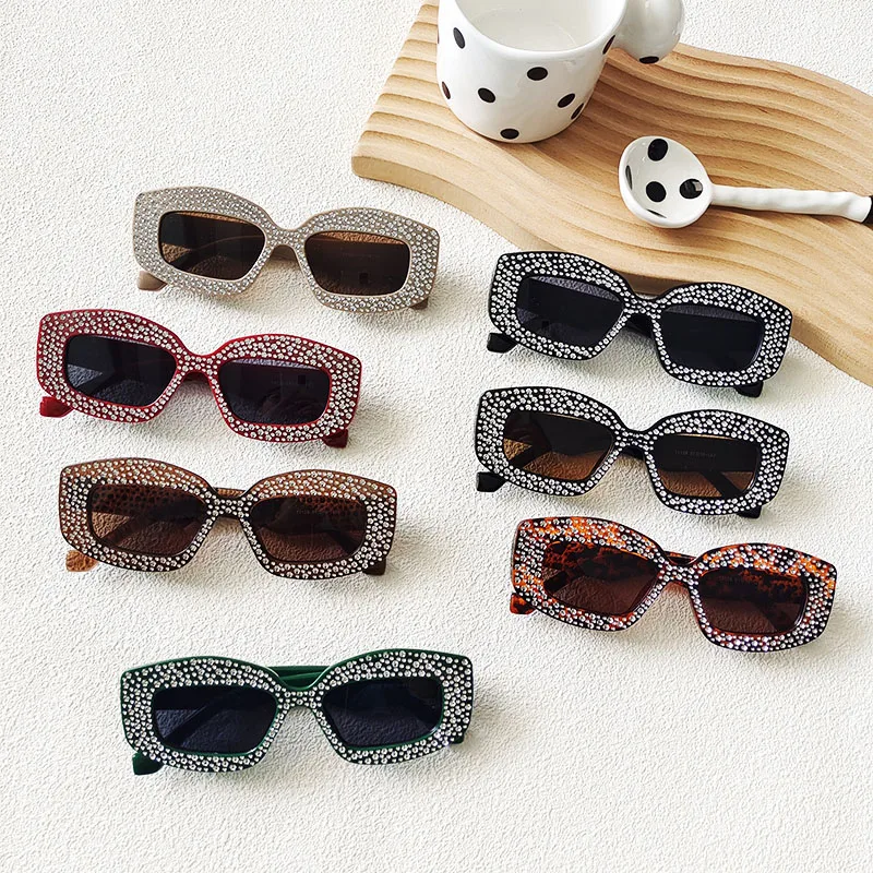 

European and American Fashion Double Love New Green Series Big Honey Peach Frame Personalized Colorful Trend Beach Sunglasses