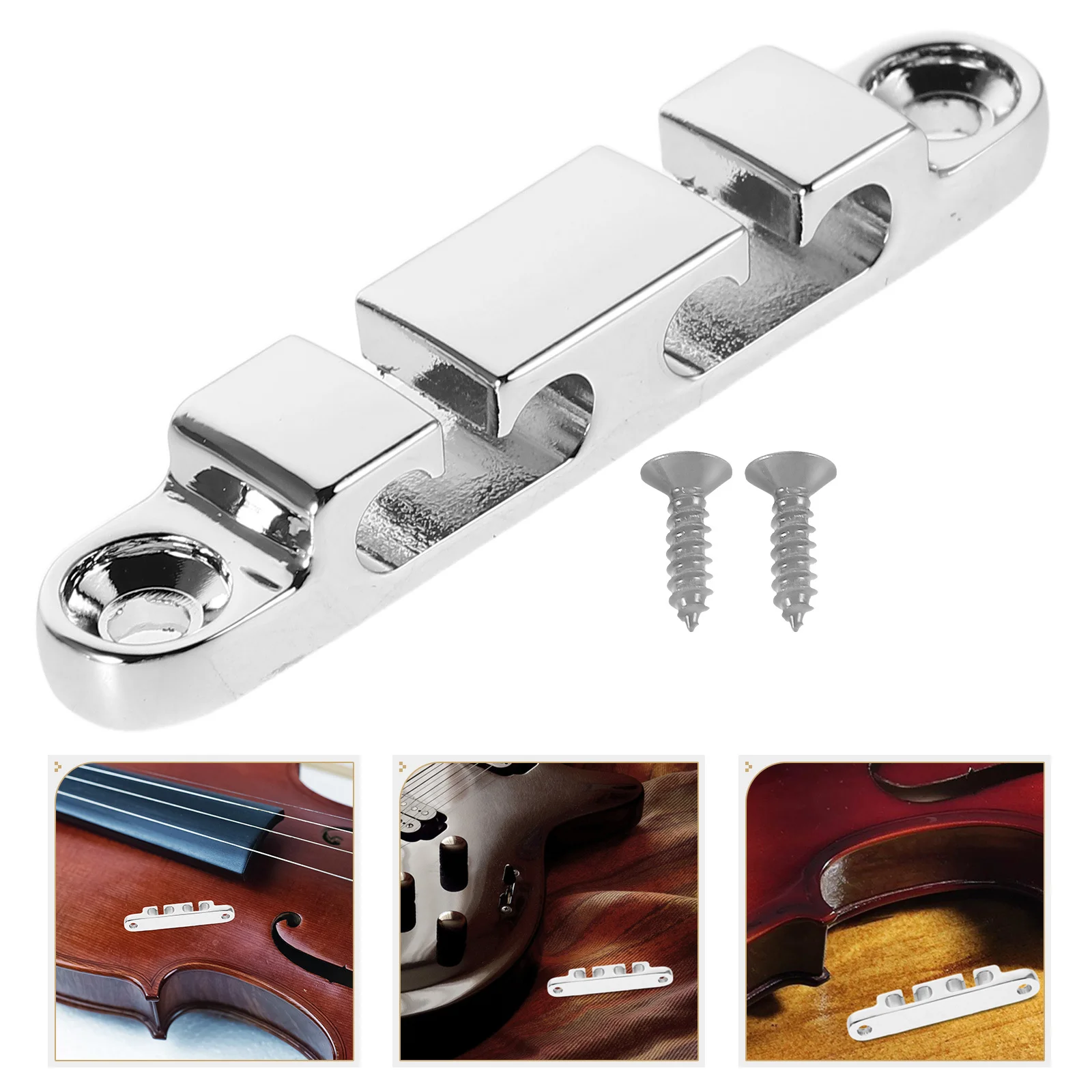 

Electric Bass String Tree 6 String Metal Retainer Guitar Accessory Mounting Screws Stable Performance Luxurious Appearance