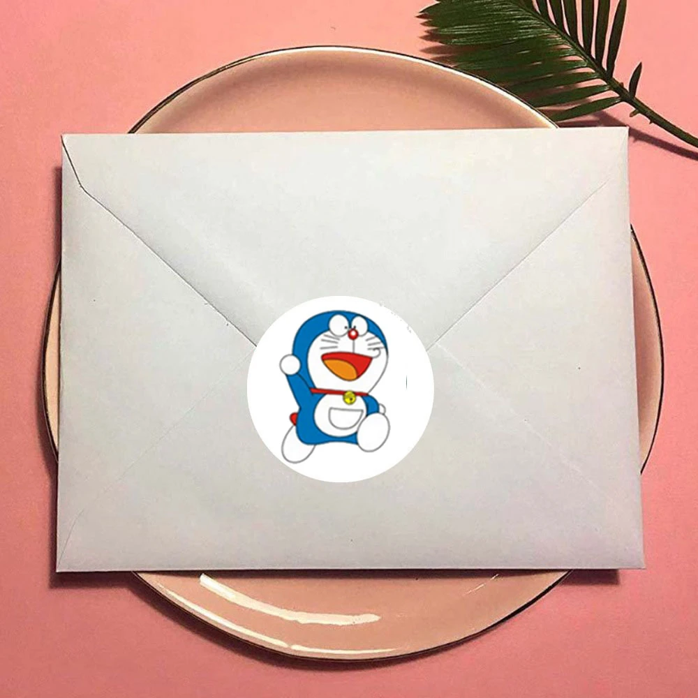 500pcs/Roll Anime Cartoon Doraemon Stickers Laptop Guitar Skateboard DIY Decoration Cute Book Phone Case Kawai Kids Sticker Toy