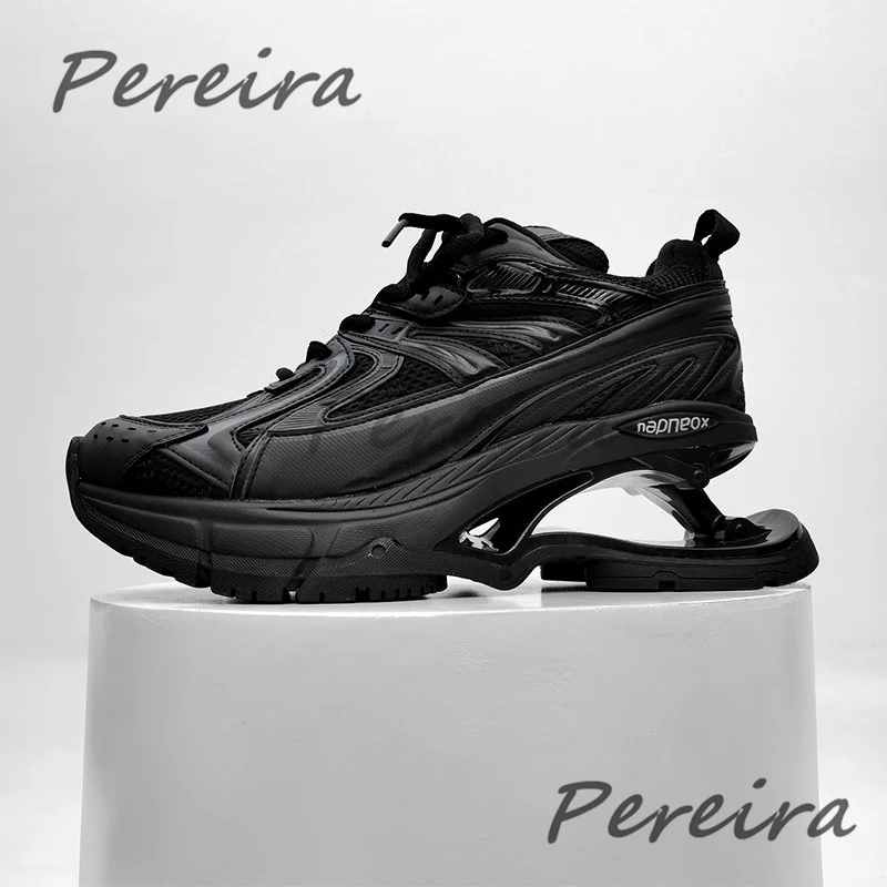 

Summer New Men Casual Sneakers Shock Absorption Suspended Sole Sports Shoes Trendy Couple Mesh Breathable Lace Up Training Shoes