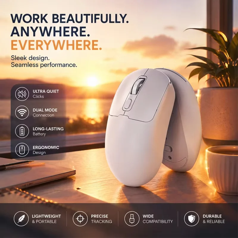 Mouse office Esports Game mute Bluetooth Mouse Mode Connection Macro Bluetooth Mouse For Gaming Rechargeable lightweight A littl