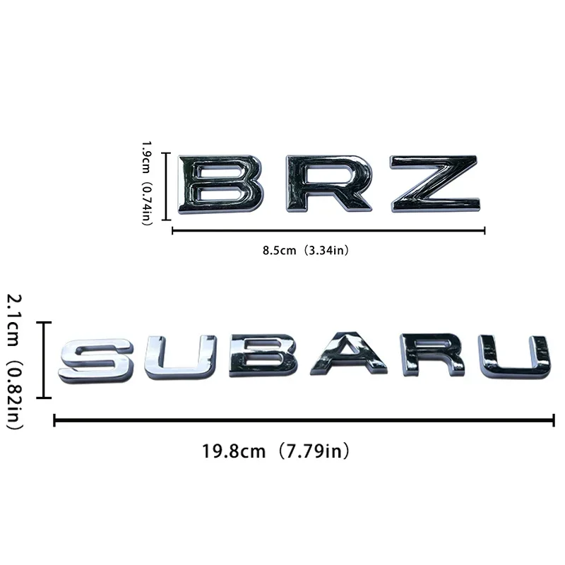 Car Rear Trunk Metal Emblem Stickers Auto Body Badge for Subaru BRZ SYMMETRICAL AWD Logo Tribeca XV STI Forester Impreza