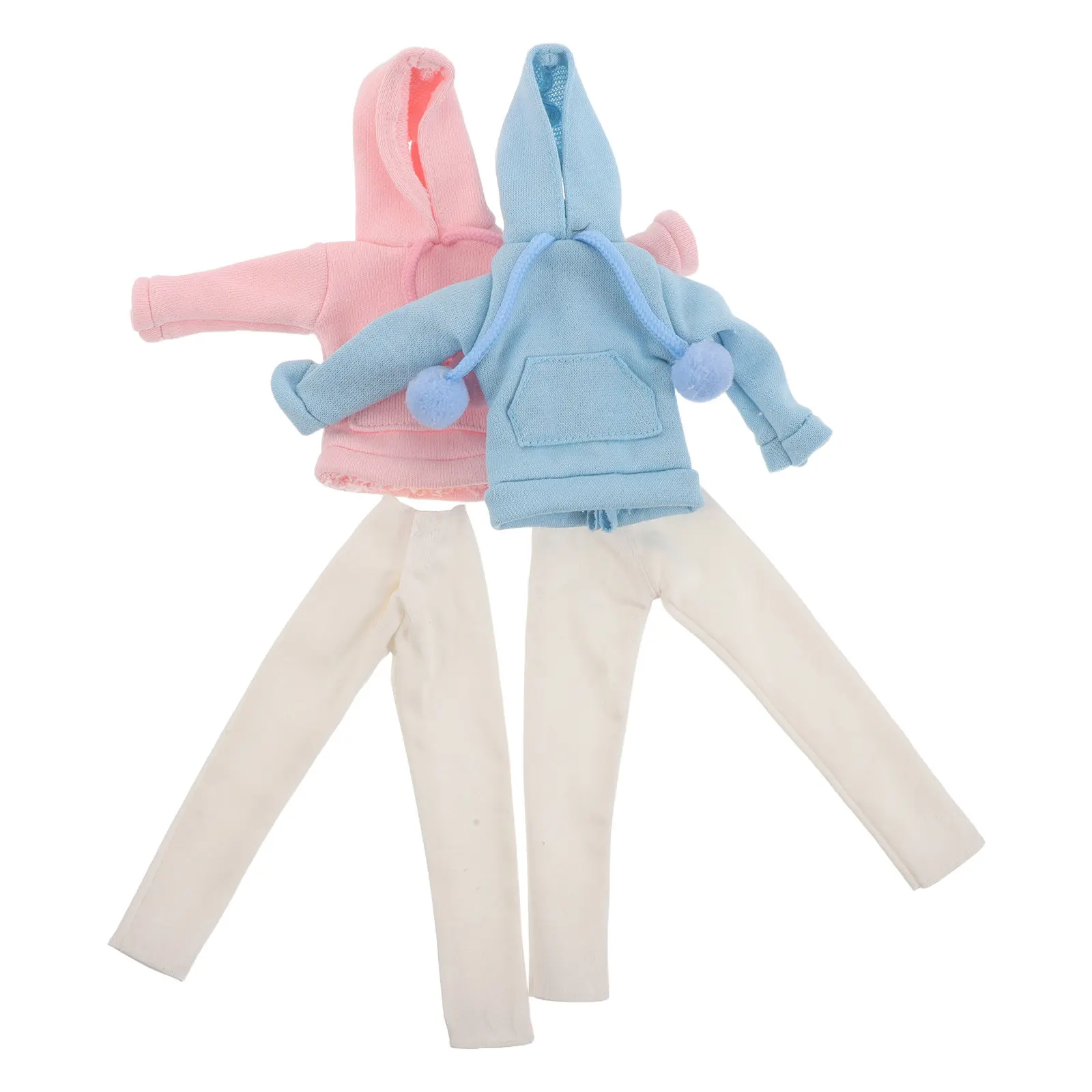 

4Pcs Mini Outfit Set 30Cm Hoodie Pants Casual Dress-Up Wardrobe Accessories Clothing Clothes