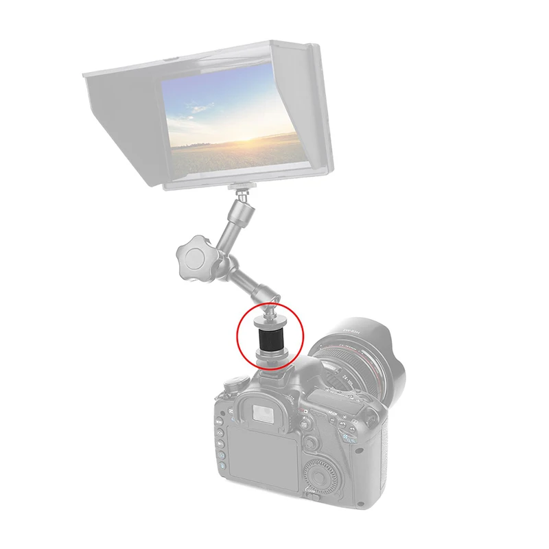 1 팩 1/4 암-암 나사 어댑터, 마이크 마이크 스탠드 삼각대 플래시 LED 라이트 브래킷 카메라 스튜디오 액세서리