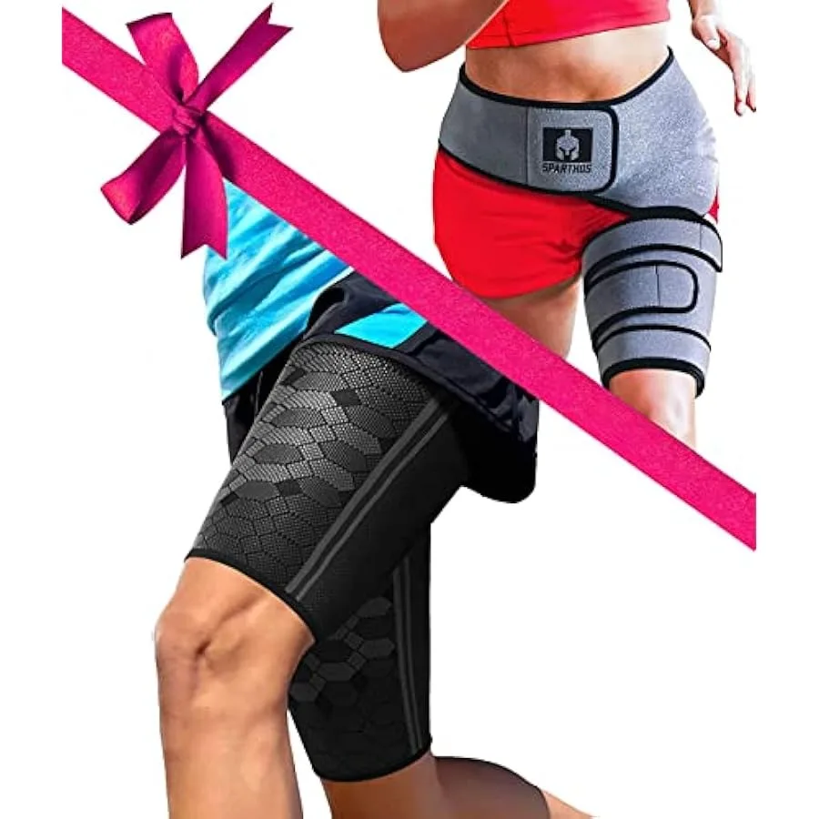 

Sparthos Thigh Compression Sleeves [Midnight Black - XL] x Sparthos Hip Brace [Left Leg]