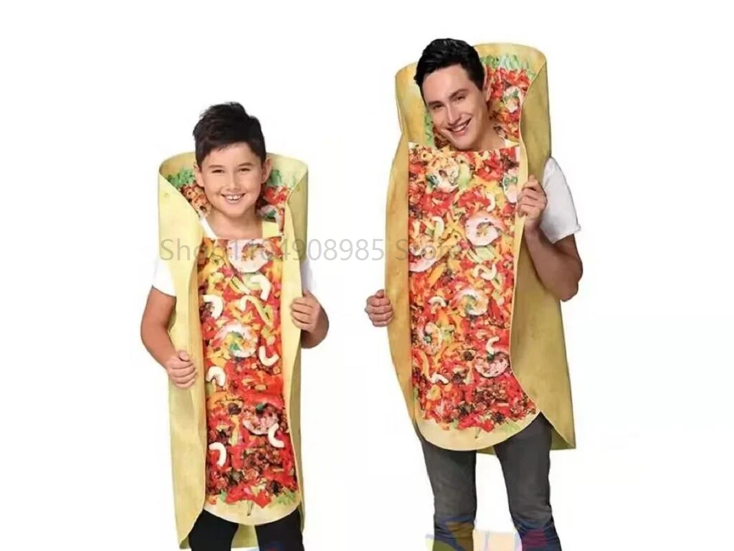 

Halloween Cosplay Taco Costume Food Party Clothes For Adult And Children New Arrival Funny Food Costume