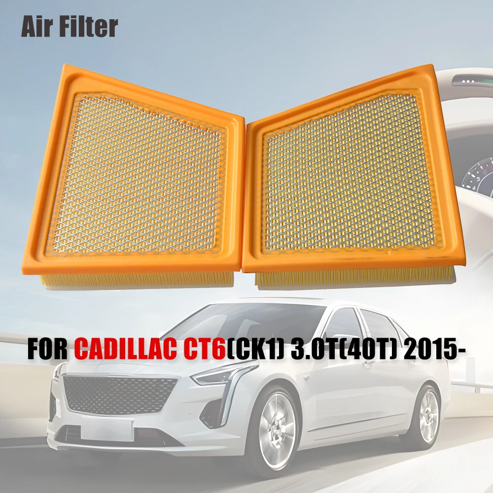 

2Pcs Engine Air Filters For Cadillac (SGM) CT6 40T 3.0 2016- Right / Left 23450878 23450879 23441383 Car Accessories Spare Parts