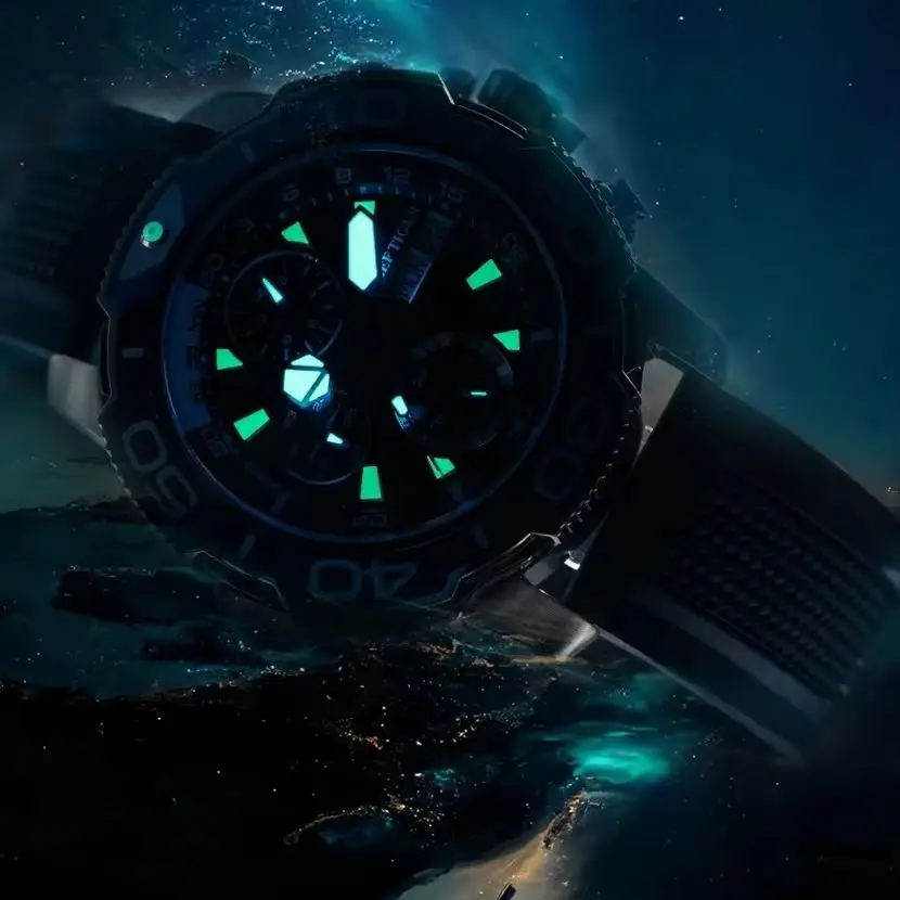 ريف النمر الرجال ساعة أوتوماتيكية 45 مللي متر الرياضة الميكانيكية ساعة اليد 50 متر مقاوم للماء مضيئة الياقوت متعدد الطلب شهر تاريخ الأسبوع