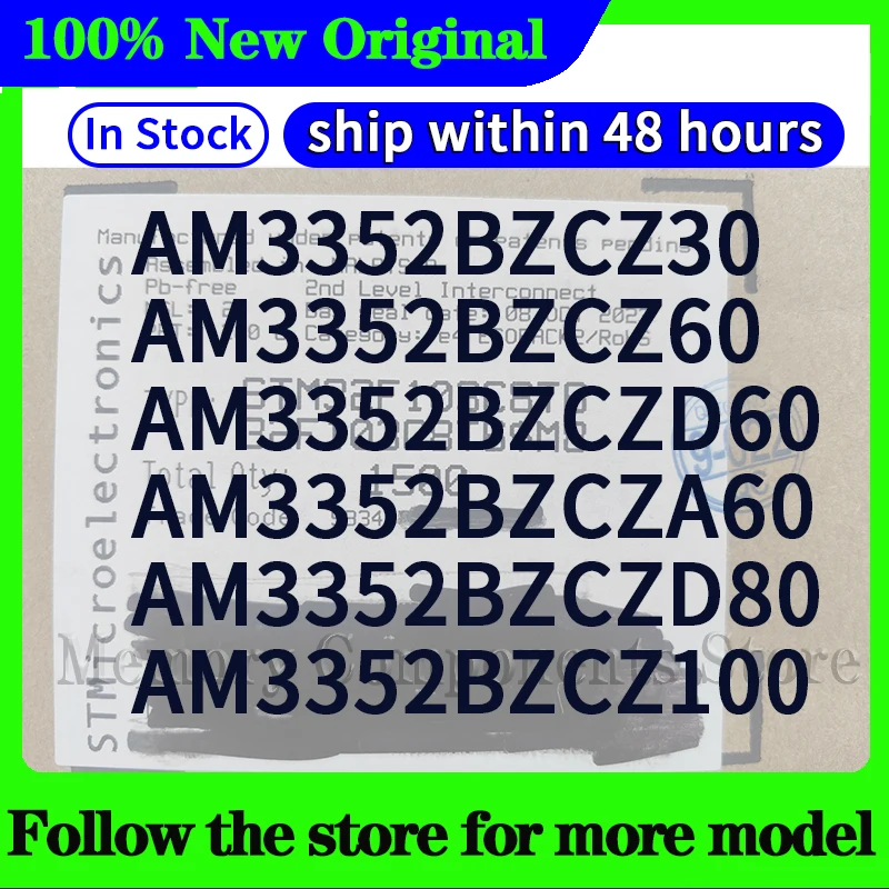 AM3352BZCZ30 AM3352BZCZ60 AM3352BZCZD60 AM3352BZCZA60 AM3352BZCZ100 AM3352BZCZD80 In stock 48 hours ship