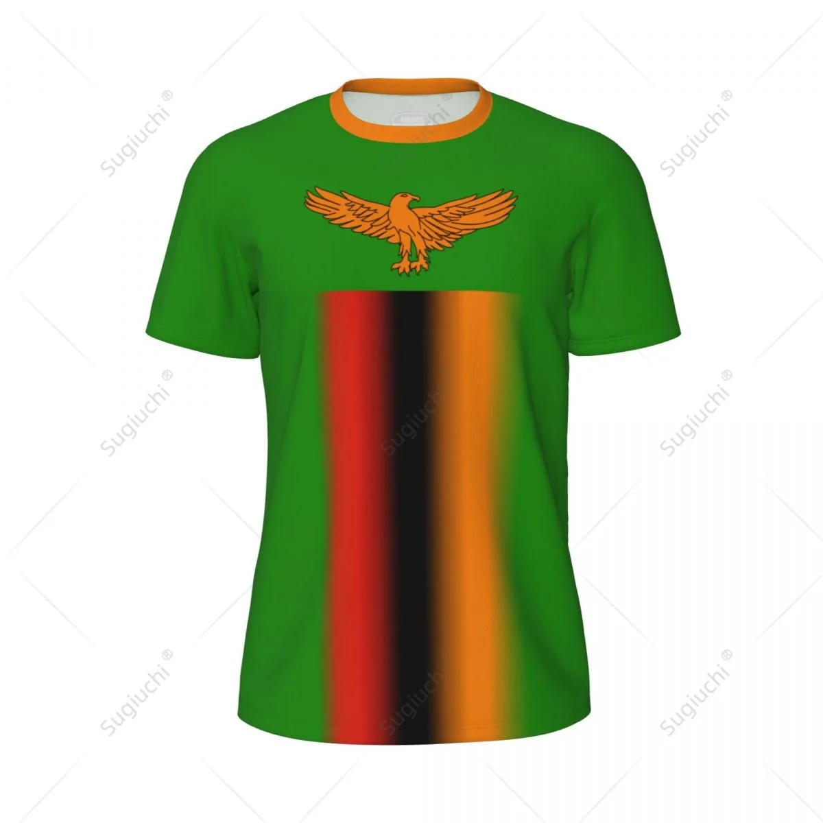 Sports Mesh T-shirt Zambia Flag For Running Bike Soccer Tennis Football Fitness Tees 3D Printed Custom