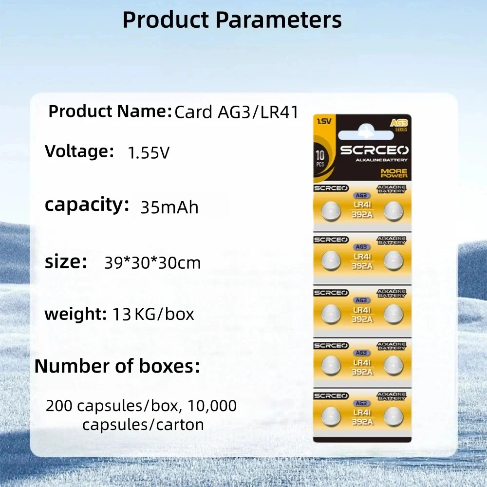 2-30PCS High Capacity LR41 Alkaline Batteries AG3 L736 392 384 192 Premium 1.5V Button Coin Cell Batteries for Medical Devices