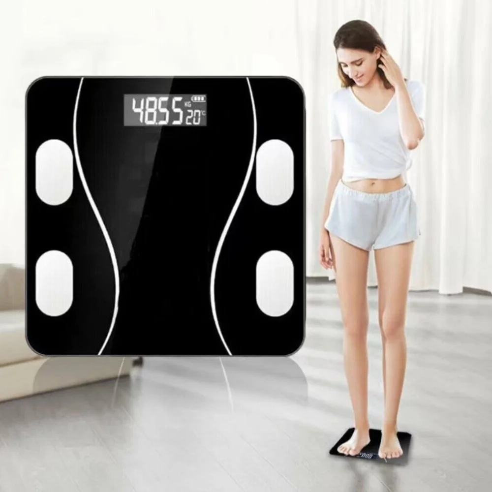 Digital Bathroom Scales 180KG Body Weight Weighing Scale LCD Electronic UK