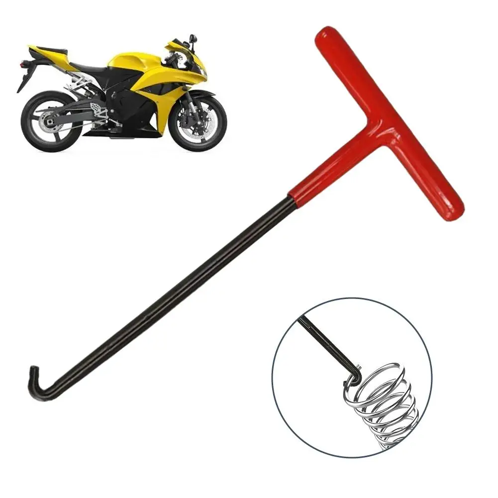 دراجة نارية العادم خطاف بنابض T على شكل مقبض العادم الأنابيب الربيع مجتذب المثبت السنانير أداة إصلاح لإزالة الينابيع #1