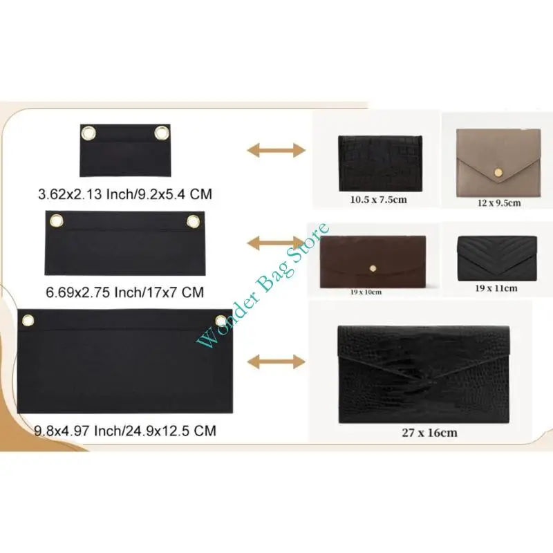 منظم محفظة اللباد H3CB، ملحقات تحويل المحفظة للمحفظة، حقيبة كروس، حقيبة مغلف، منظم هدية