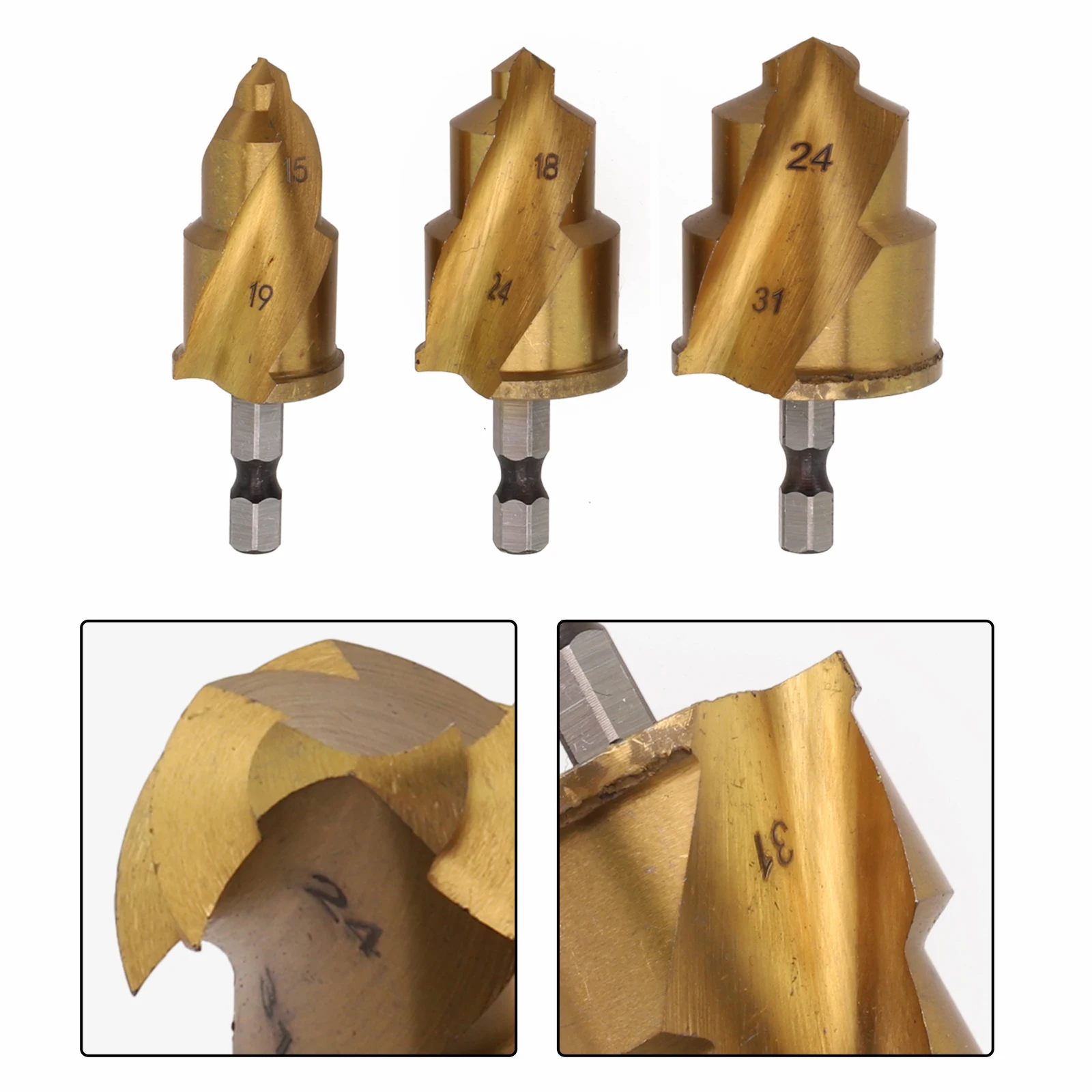 

Plumbing Tool Hex Spiral Countersink Drill Bit Drill Bit Efficient Plumbing Tool Expansion Punching Drilling In Water Pipes