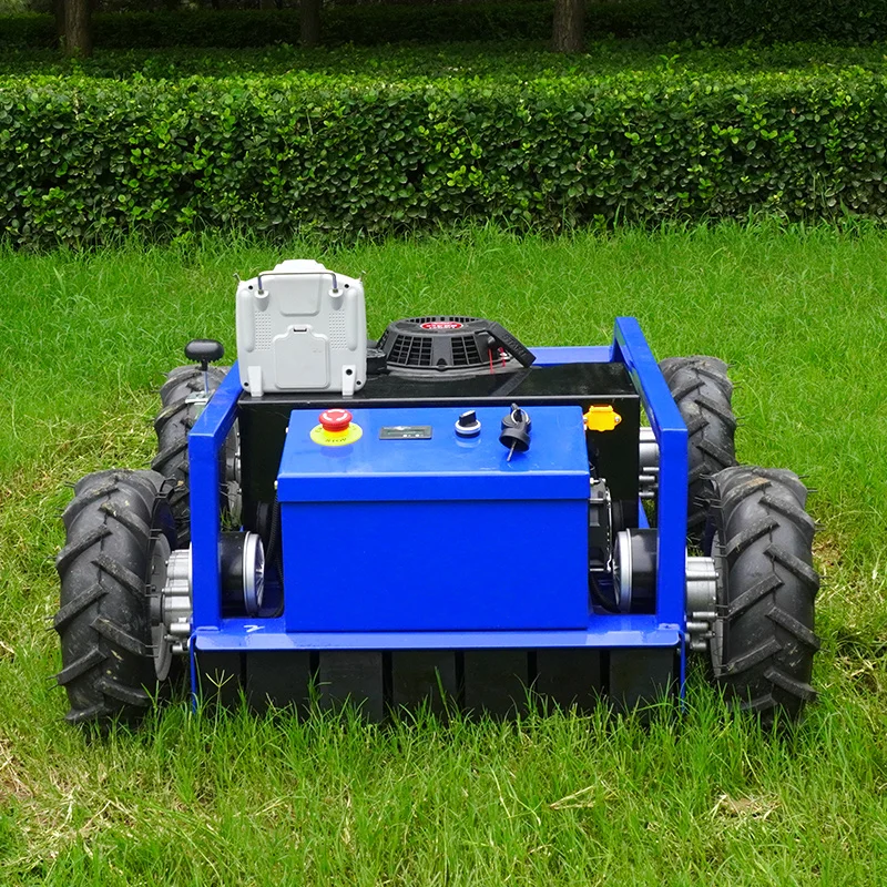 Customized All Terrain Grass Cutting Machine 9HP Remote Control Robot Lawn Mower For Agriculture and Forestry