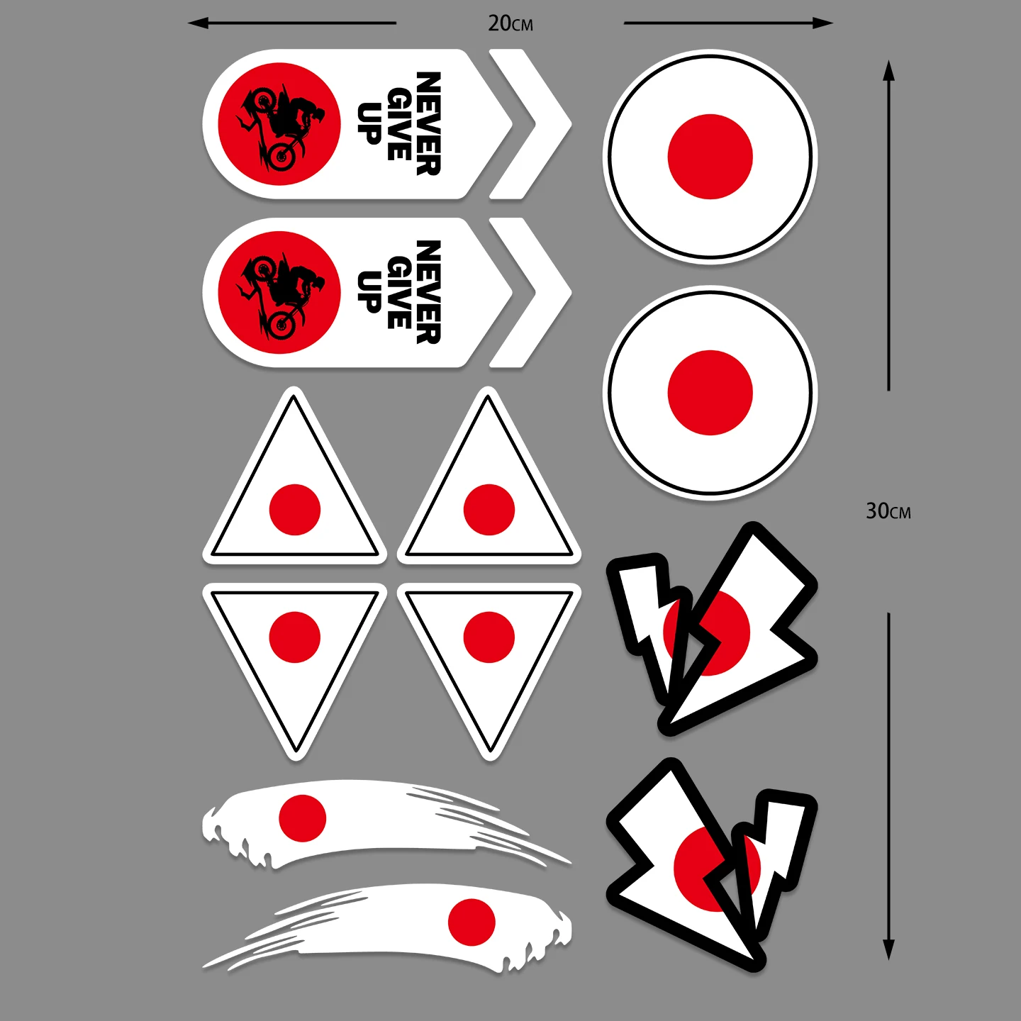Japan National Flag Reflective Sticker Motorcycle Moto Body Helmet Vinyl Accessories Decals For LS2 Arai SHOEI Norisk HJC Shark