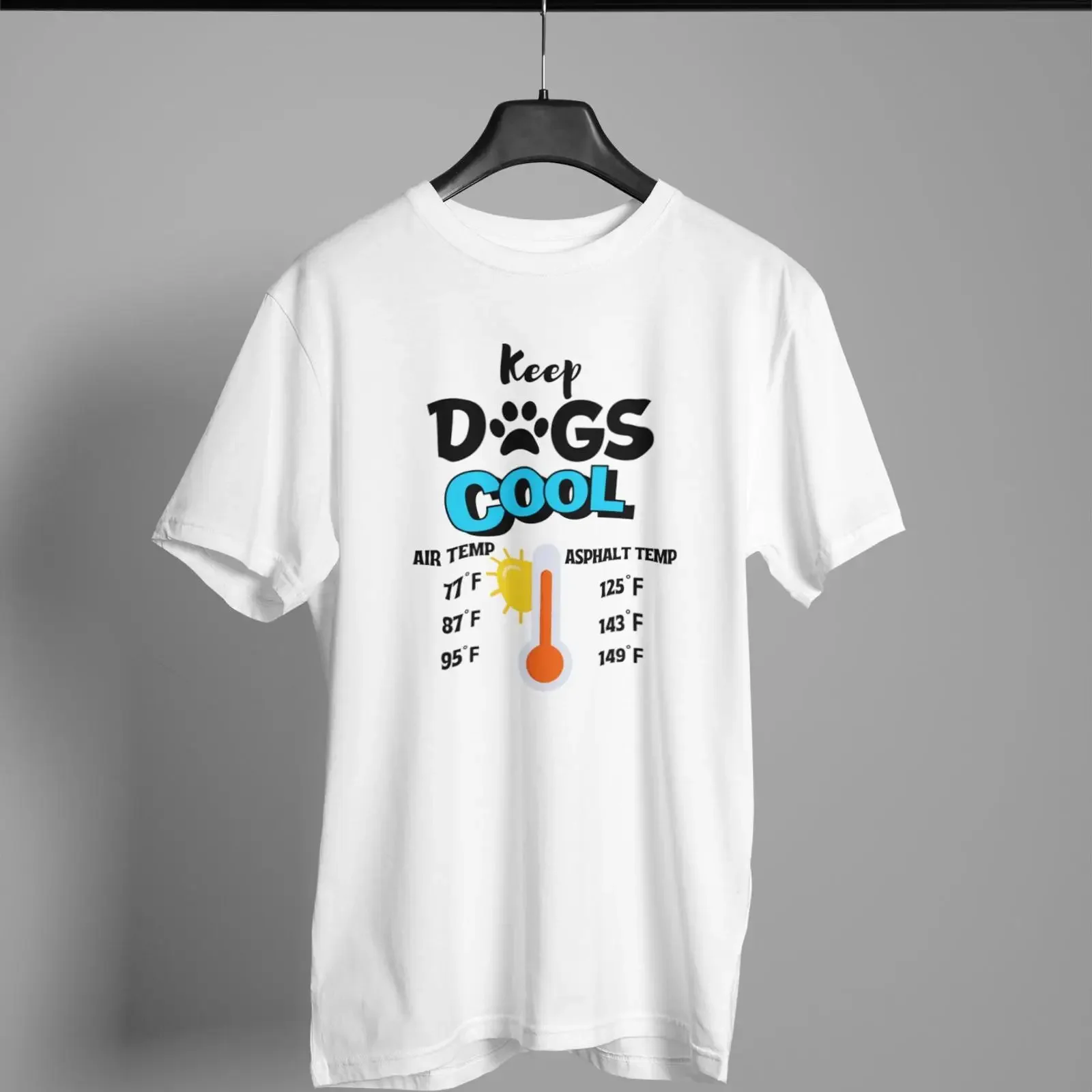 Dog Lovers T Shirt Awareness Keep Dogs Cool Reminder Pet Owners vintage Washed Versatile Stylish homme graphic Soft
