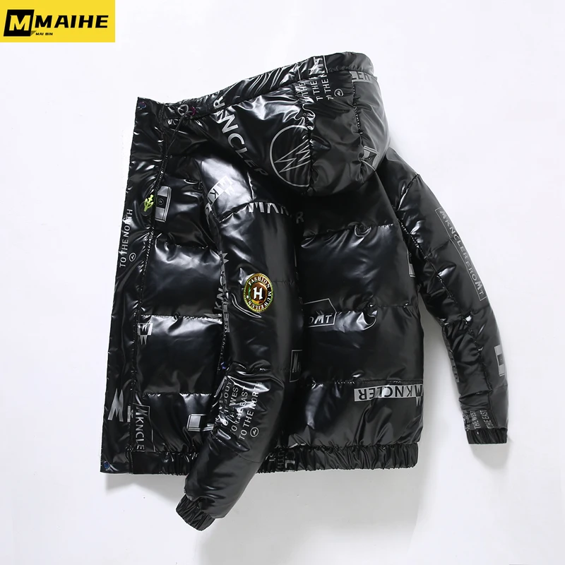 Winter New Down Jacket Men's Short Couple Loose Hooded Lightweight Cotton Jacket White Duck Down Filled Men's Jacket