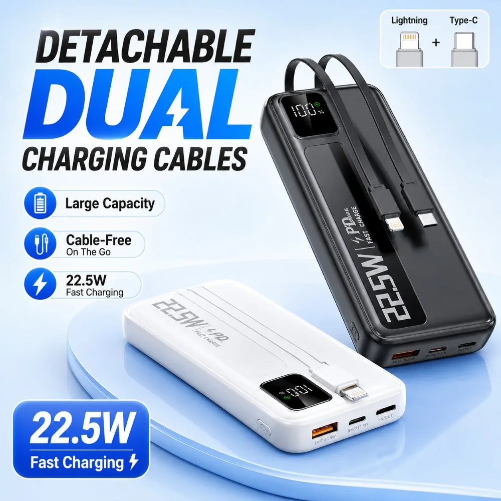 Portable 20000mAh Power Bank 22.5W Super